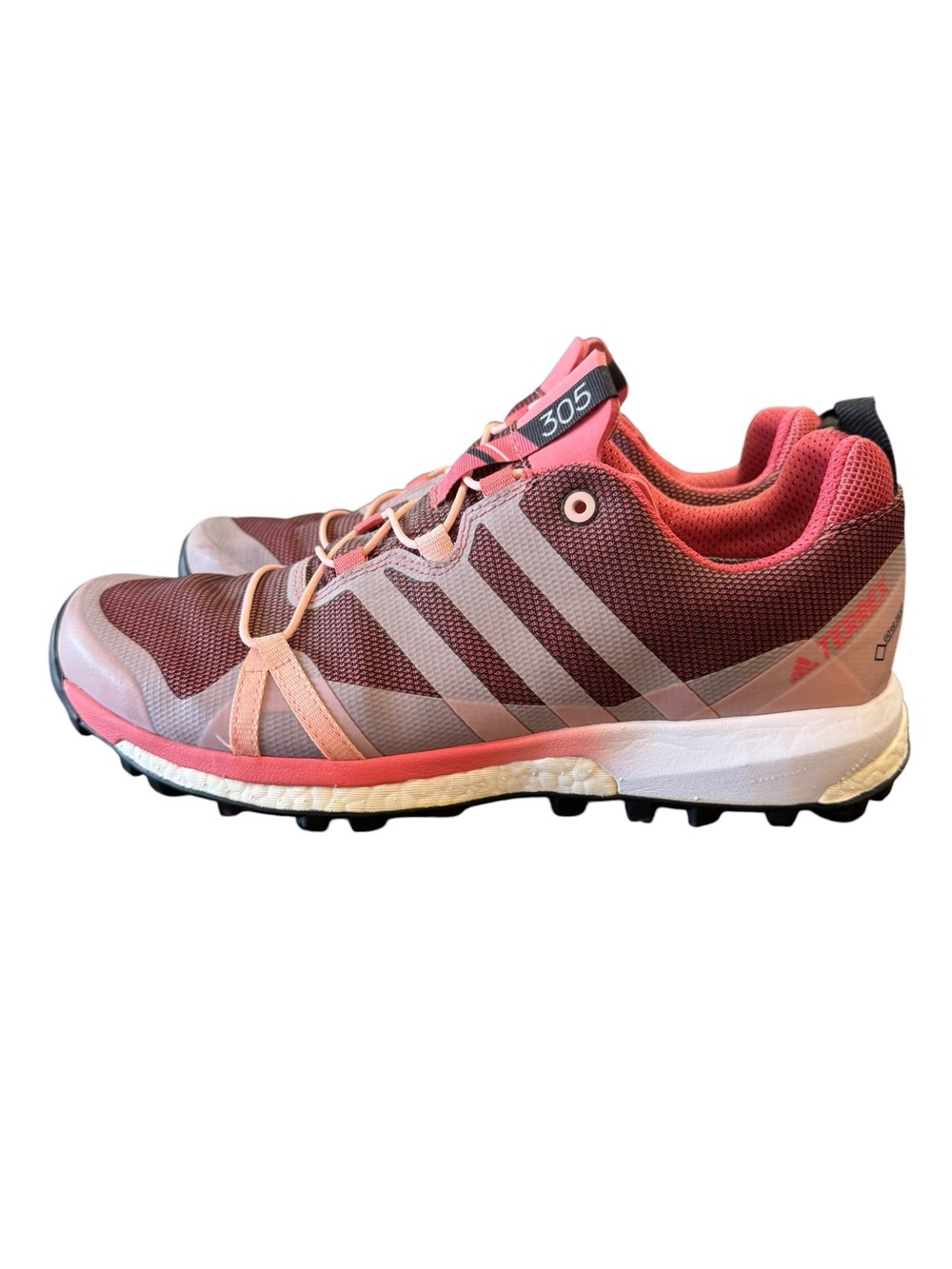 Adidas TERREX Boost 305 GTX Hiking Shoes Womens Size 8.5 Pink Athletic Sneakers